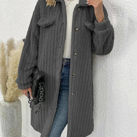 Womens Chic Longline Button-Up Coat for Elegant Style - Rebooters