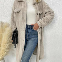 Womens Chic Longline Button-Up Coat for Elegant Style - Rebooters