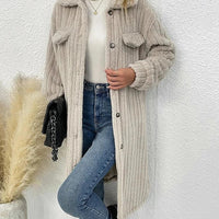 Womens Chic Longline Button-Up Coat for Elegant Style - Rebooters