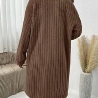 Womens Chic Longline Button-Up Coat for Elegant Style - Rebooters