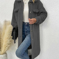 Womens Chic Longline Button-Up Coat for Elegant Style - Rebooters