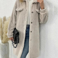 Womens Chic Longline Button-Up Coat for Elegant Style - Rebooters