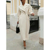 Womens Elegant Long Double-Breasted Overcoat for Stylish Warmth - Rebooters