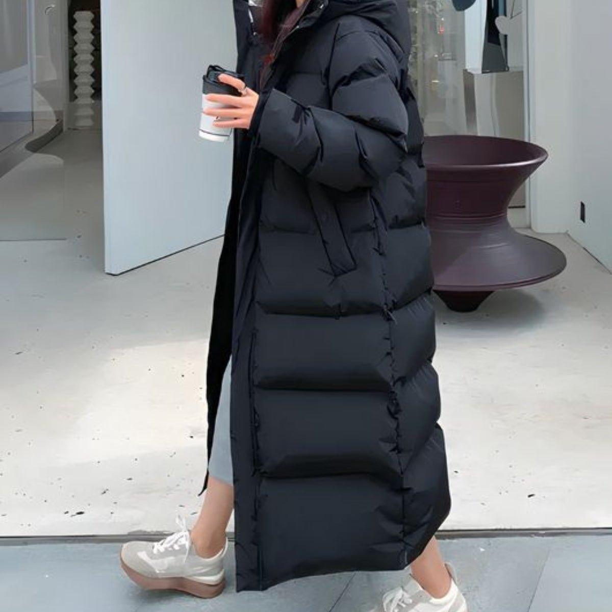 Womens Stylish Long Thermal Puffer Coat for Ultimate Warmth - Rebooters