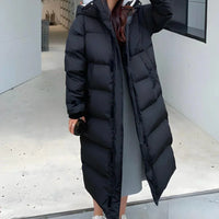 Womens Stylish Long Thermal Puffer Coat for Ultimate Warmth - Rebooters
