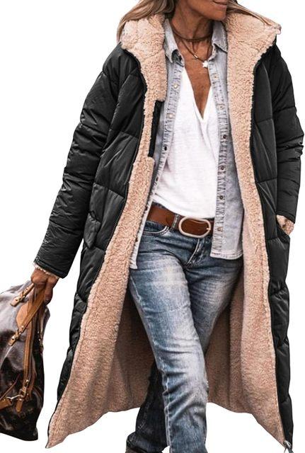 Womens Versatile Long Reversible Puffer Jacket For Winter - Rebooters