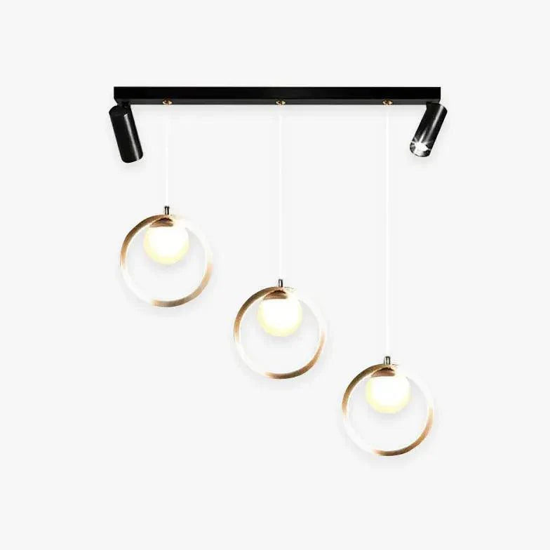 Dimming Ring Glass Kitchen Pendant Light for Modern Homes - Rebooters