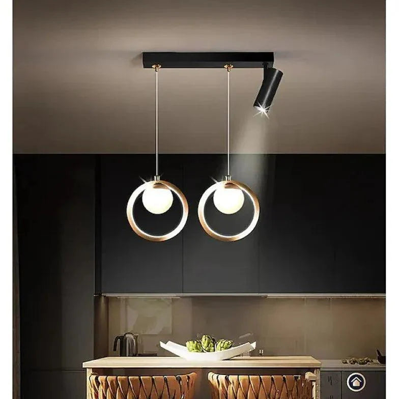 Dimming Ring Glass Kitchen Pendant Light for Modern Homes - Rebooters