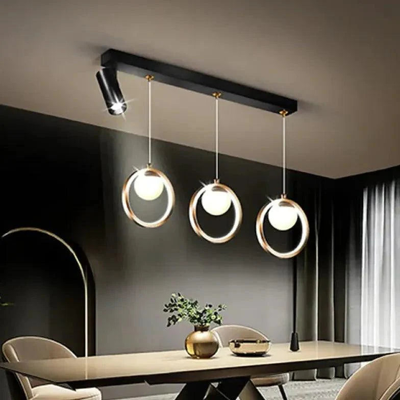 Dimming Ring Glass Kitchen Pendant Light for Modern Spaces - Rebooters