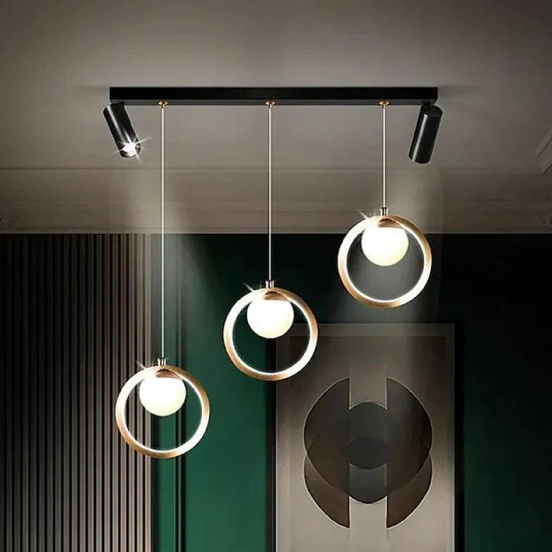 Dimming Ring Glass Kitchen Pendant Light for Modern Spaces - Rebooters