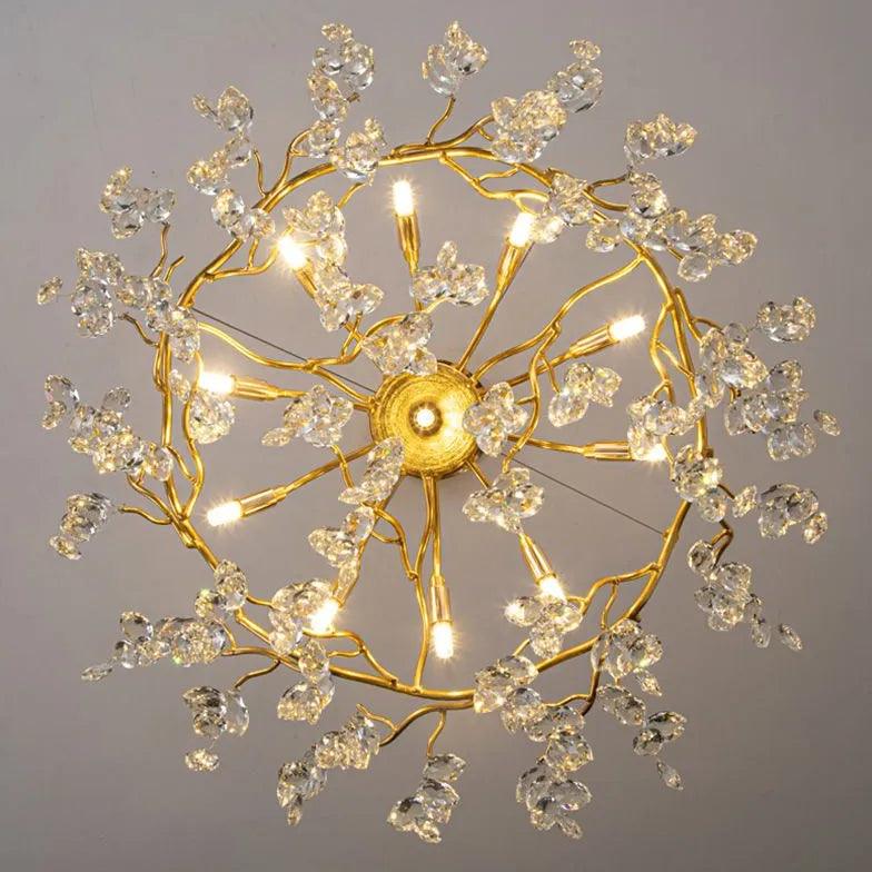 Golden Branch Shaped Luxurious Crystal Chandelier for Home | Rebooters - Rebooters