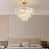 Snowflakes Multilayer Glass Gold Chandelier for Home Decor | Rebooters - Rebooters