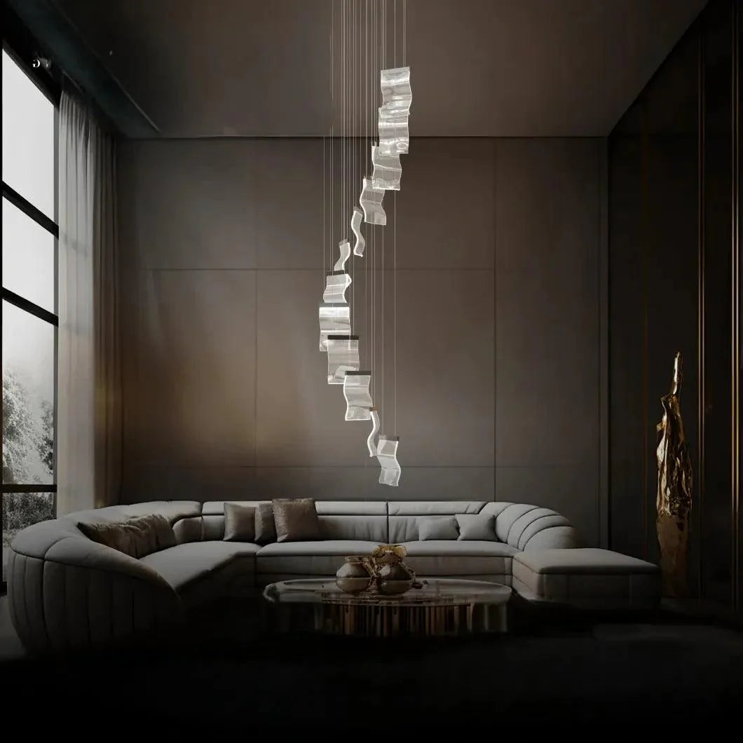 Square Stacking for Living Room Modern Chandelier Light | Rebooters - Rebooters