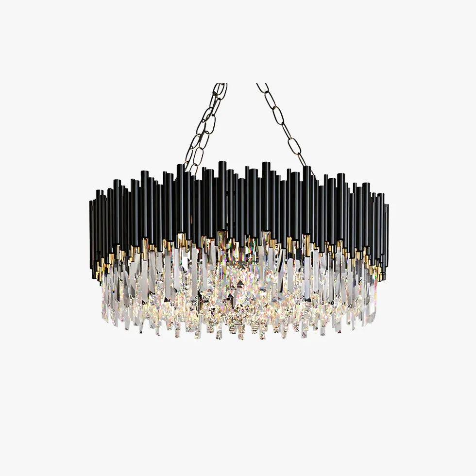 Wrinkled Crystal Black Industrial Chandelier for Home Decor | Rebooters - Rebooters