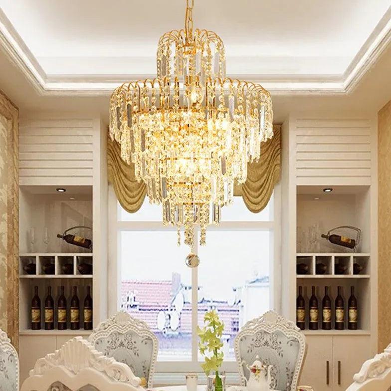 Multi-Light Design Luxury Crystal Gold Chandelier for Home | Rebooters - Rebooters