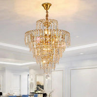 Multi-Light Design Luxury Crystal Gold Chandelier for Home | Rebooters - Rebooters