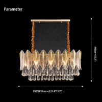 Crystal Leaf Adorned Golden Modern Chandelier Light Fixture | Rebooters - Rebooters