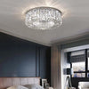 Concave Folds Crystal Flush Ceiling Lights for Living Room - Rebooters