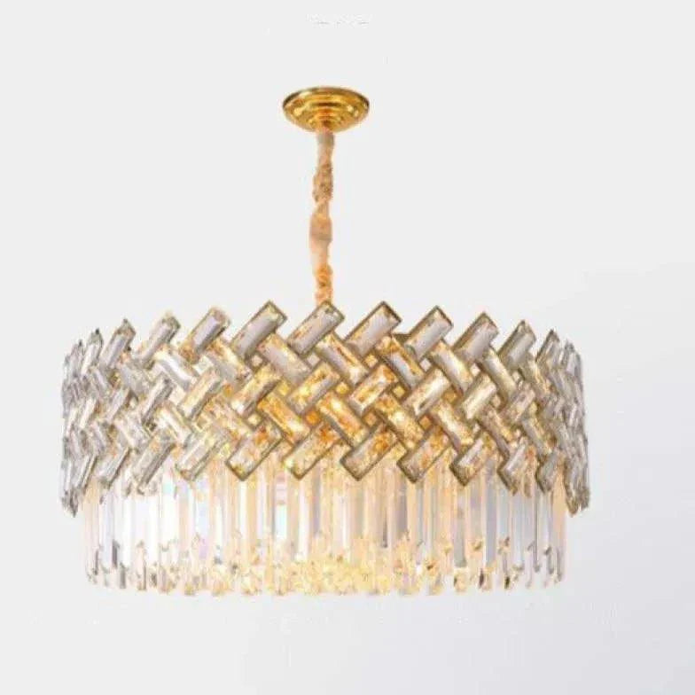 Luxury Gold Round Crystal Chandelier for Elegant Spaces | Rebooters - Rebooters