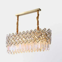 Luxury Gold Round Crystal Chandelier for Elegant Spaces | Rebooters - Rebooters