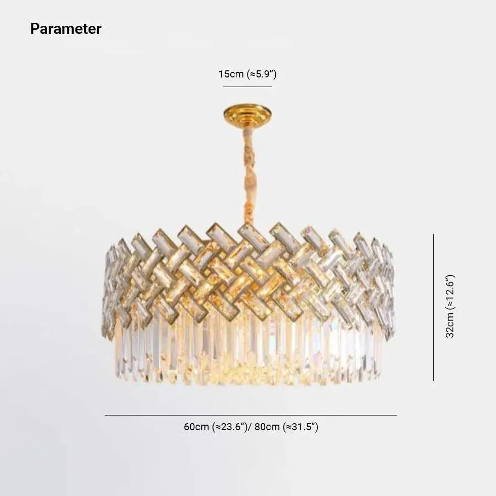 Luxury Gold Round Crystal Chandelier for Elegant Spaces | Rebooters - Rebooters