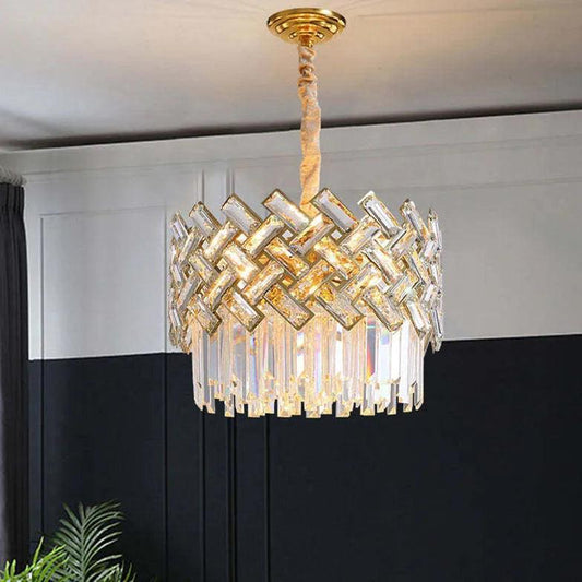 Luxury Gold Round Crystal Chandelier for Elegant Spaces | Rebooters - Rebooters