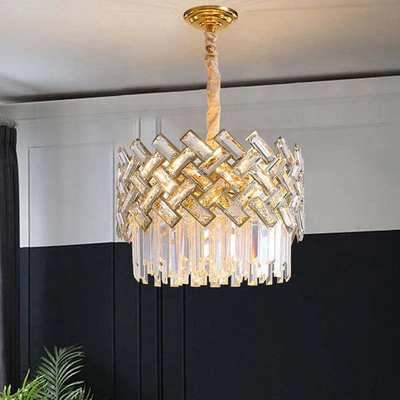 Luxury Gold Round Crystal Chandelier for Elegant Spaces | Rebooters - Rebooters