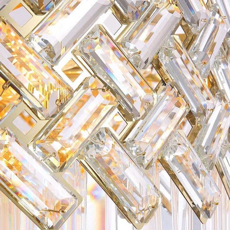Luxury Gold Round Crystal Chandelier for Elegant Spaces | Rebooters - Rebooters