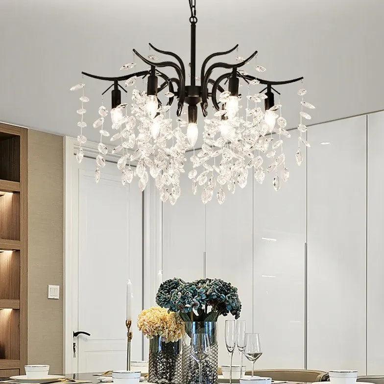 Crystal Leaves Multi-Light Vintage Luxury Chandelier Design | Rebooters - Rebooters