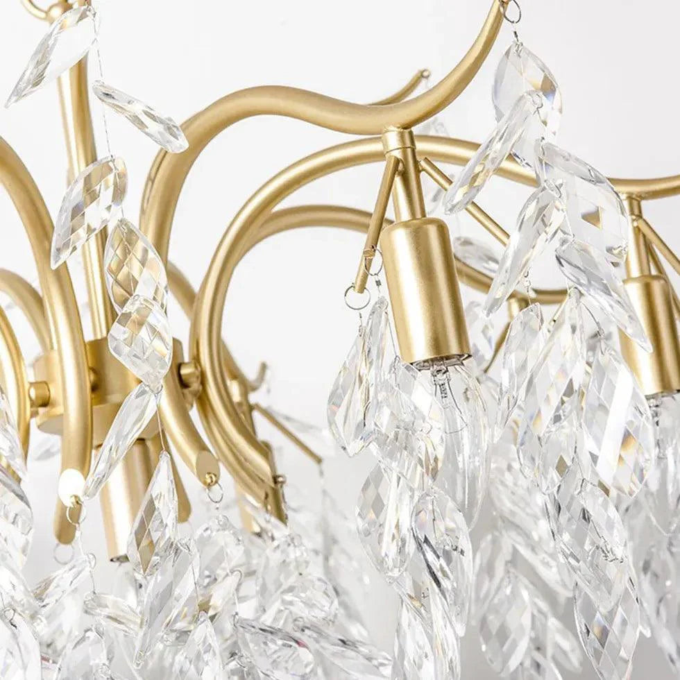 Crystal Leaves Multi-Light Vintage Luxury Chandelier Design | Rebooters - Rebooters