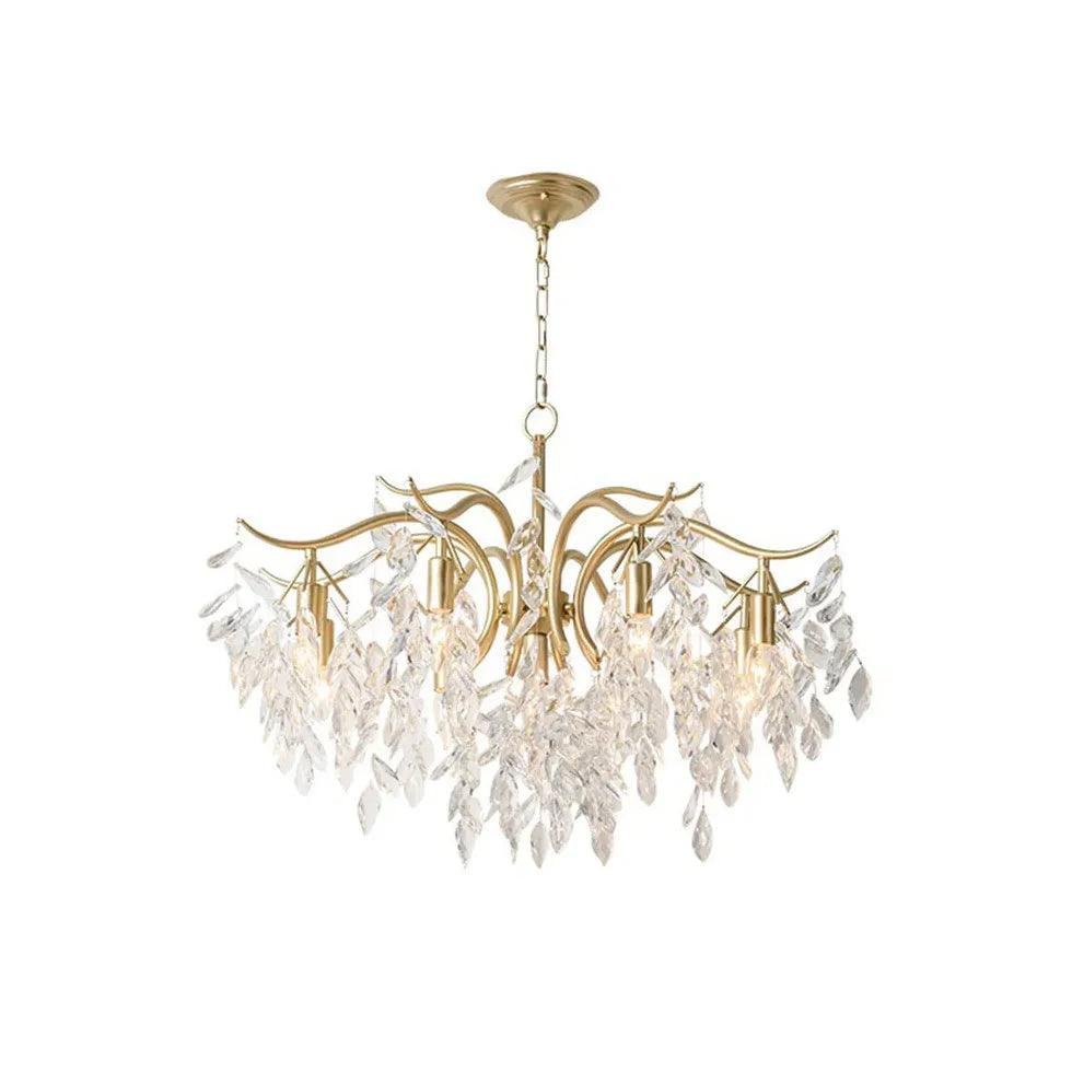 Crystal Leaves Multi-Light Vintage Luxury Chandelier Design | Rebooters - Rebooters