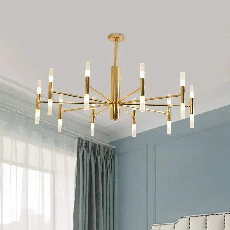 Gold Modern Metal Bedroom Chandelier for Elegant Lighting | Rebooters - Rebooters