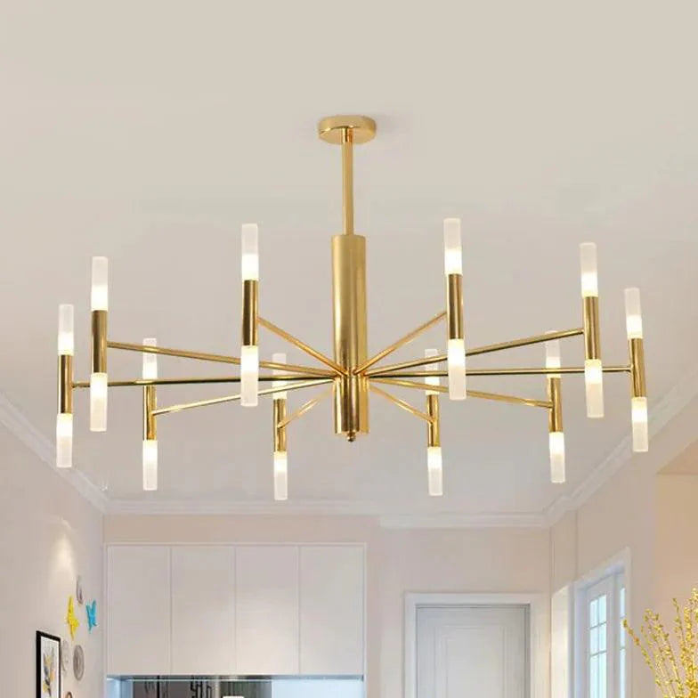 Gold Modern Metal Bedroom Chandelier for Elegant Lighting | Rebooters - Rebooters