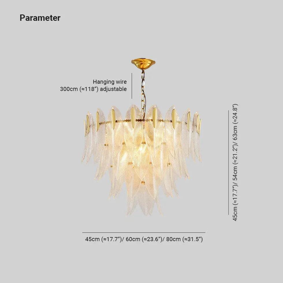 Unique Leaf-Shaped Gold Crystal Pendant Light Chandelier | Rebooters - Rebooters