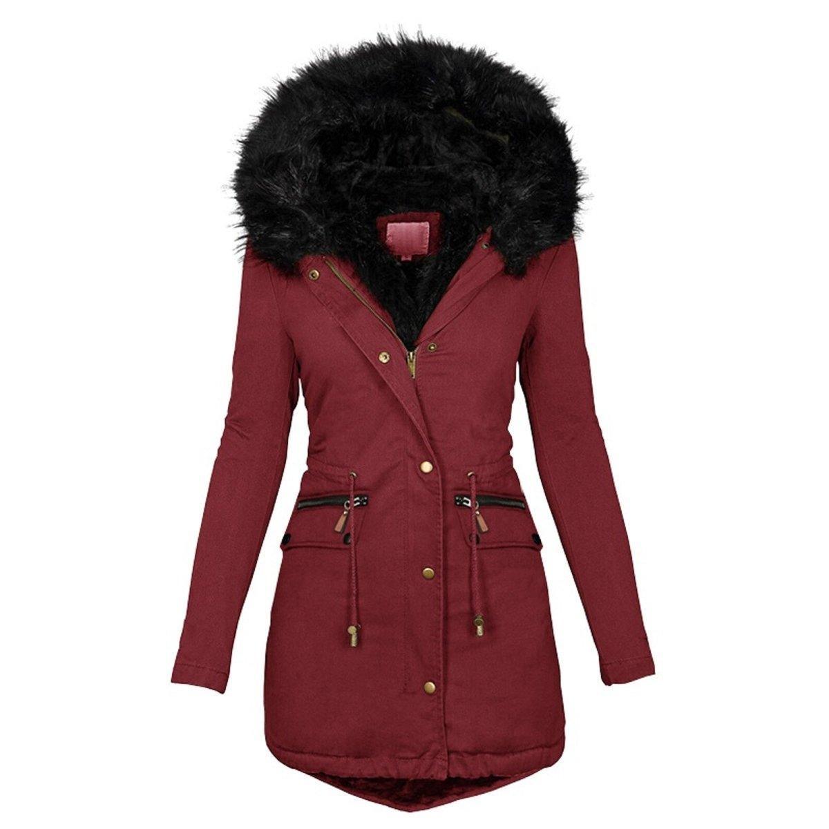 Terina Cozy Women's Winter Jacket for Ultimate Warmth Red - Rebooters