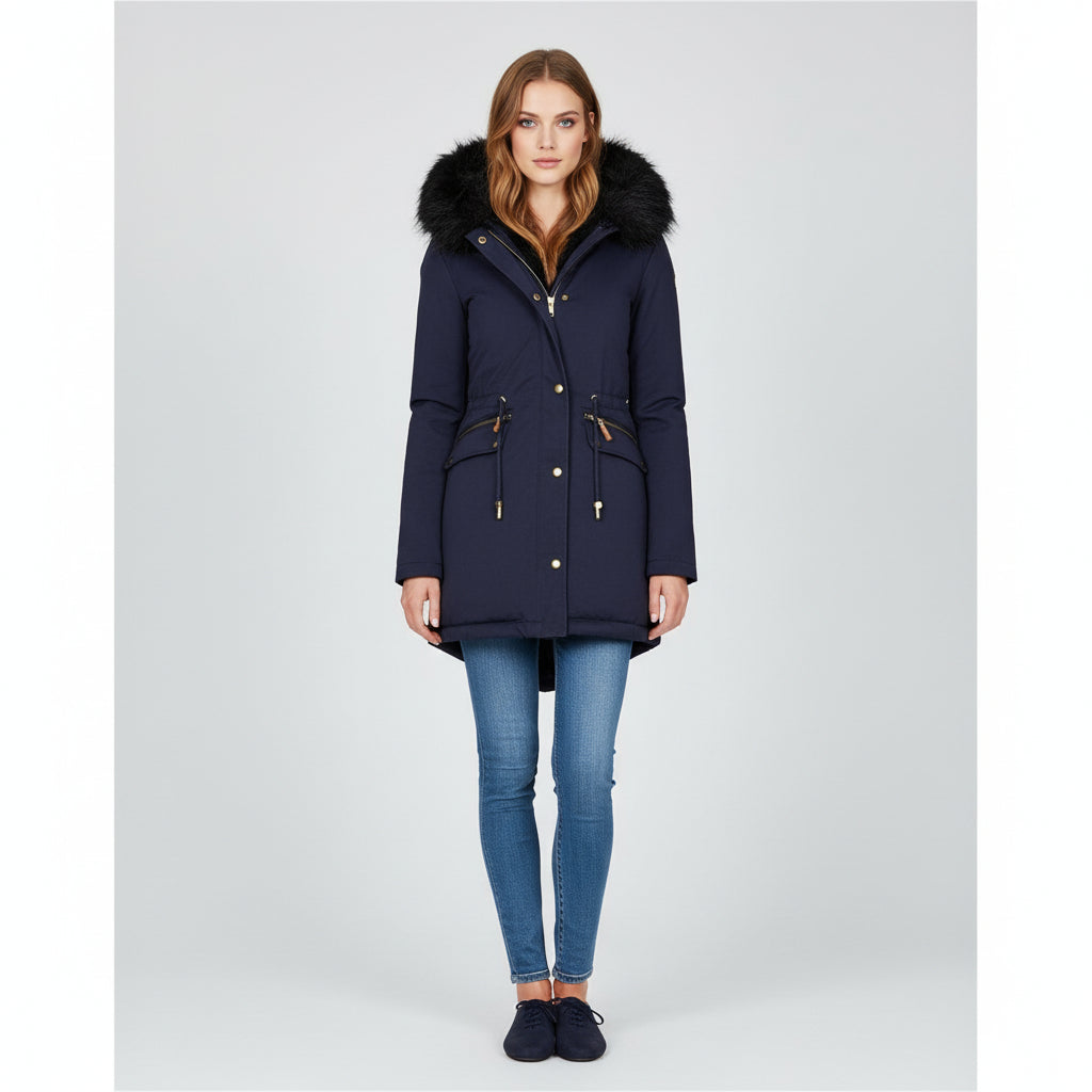 Terina Cozy Women's Winter Jacket for Ultimate Warmth Dark Blue - Rebooters