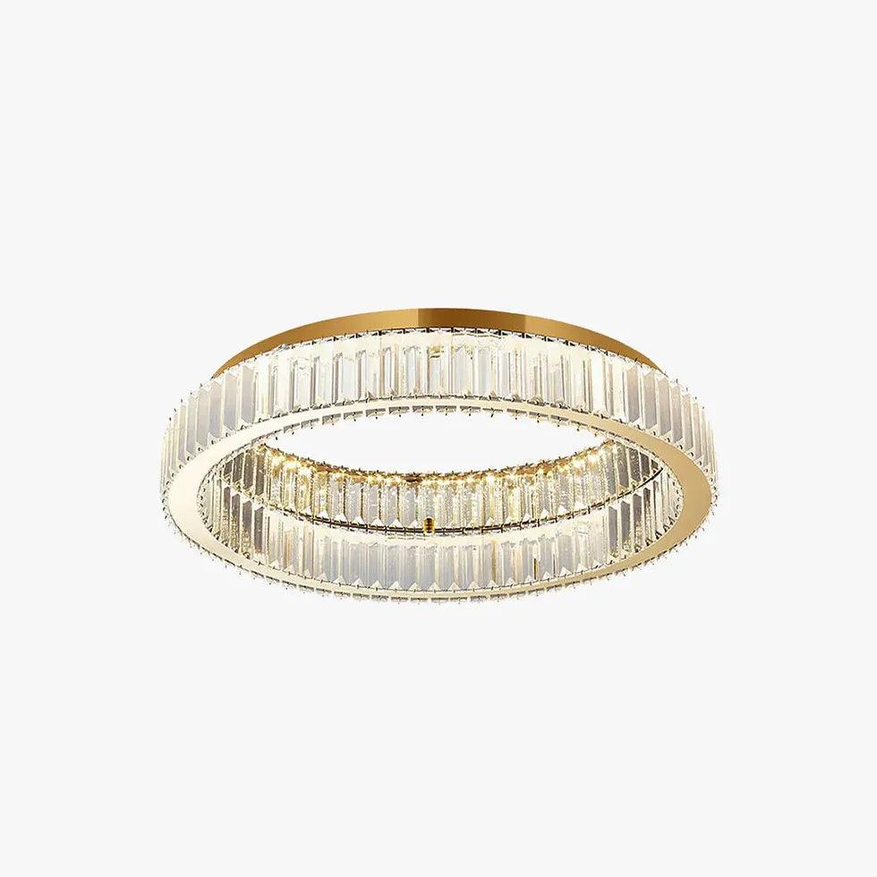 Crystal Ring Gold Modern Ceiling Light for Elegant Spaces - Rebooters