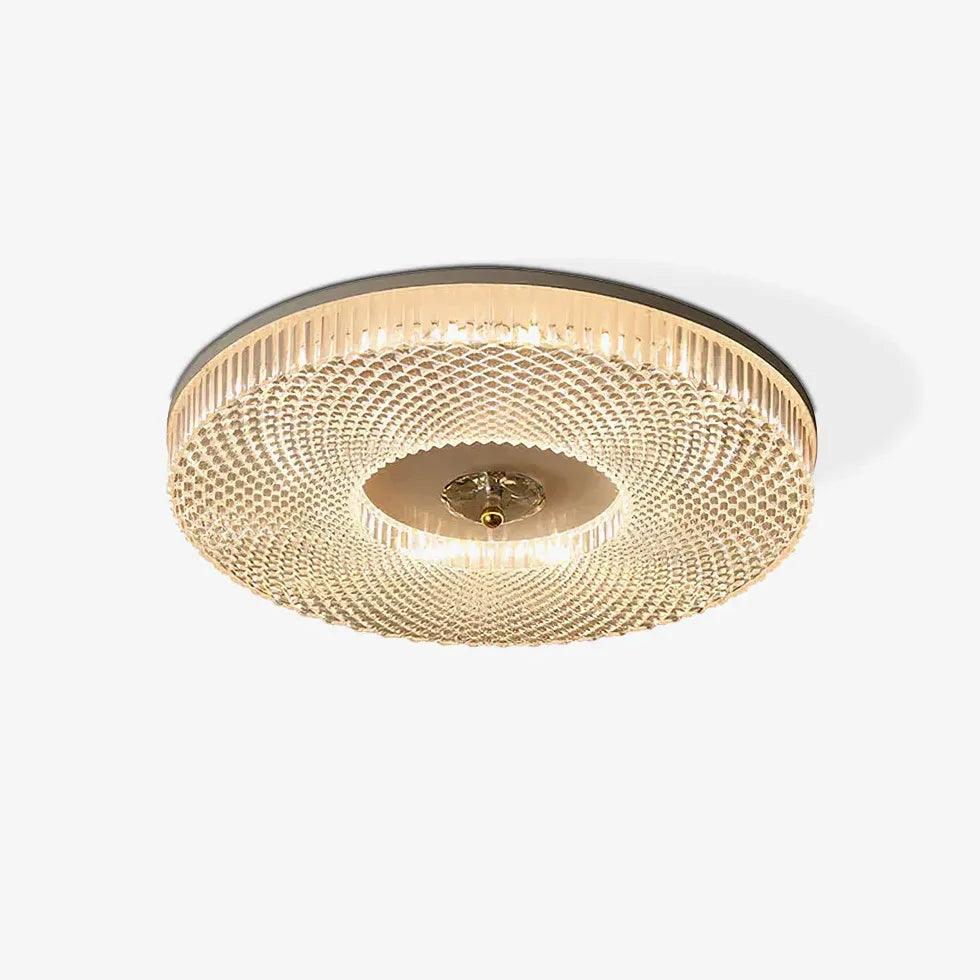 Radial Texture Ring Flush Ceiling Lights for Indoor Use - Rebooters