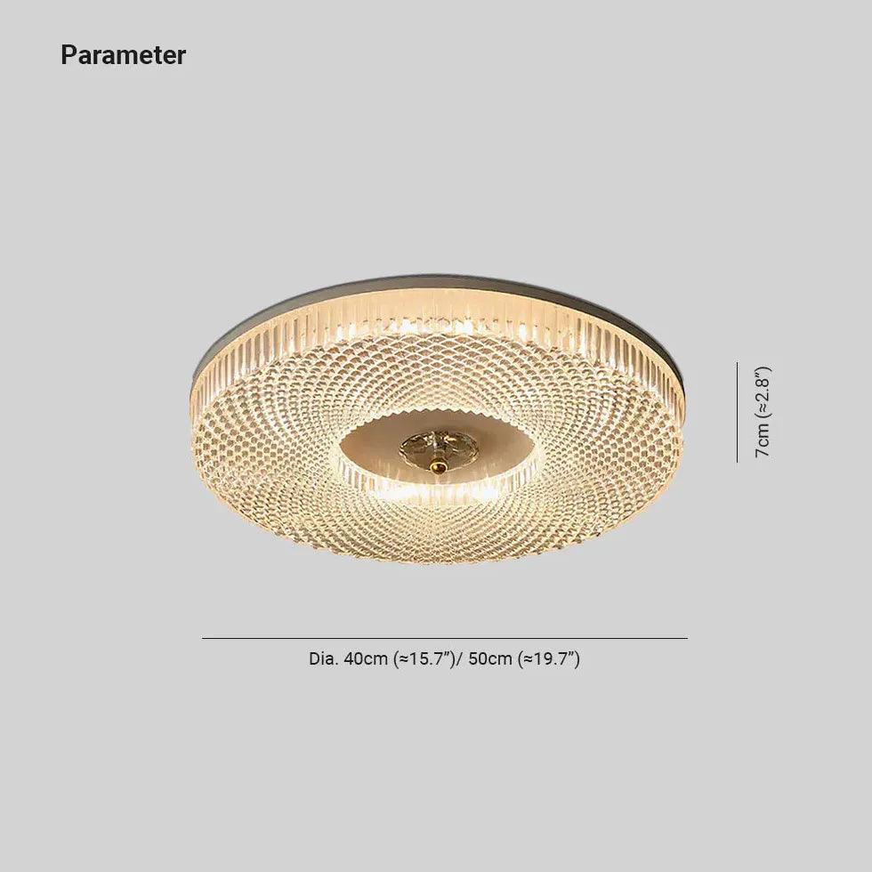 Radial Texture Ring Flush Ceiling Lights for Indoor Use - Rebooters