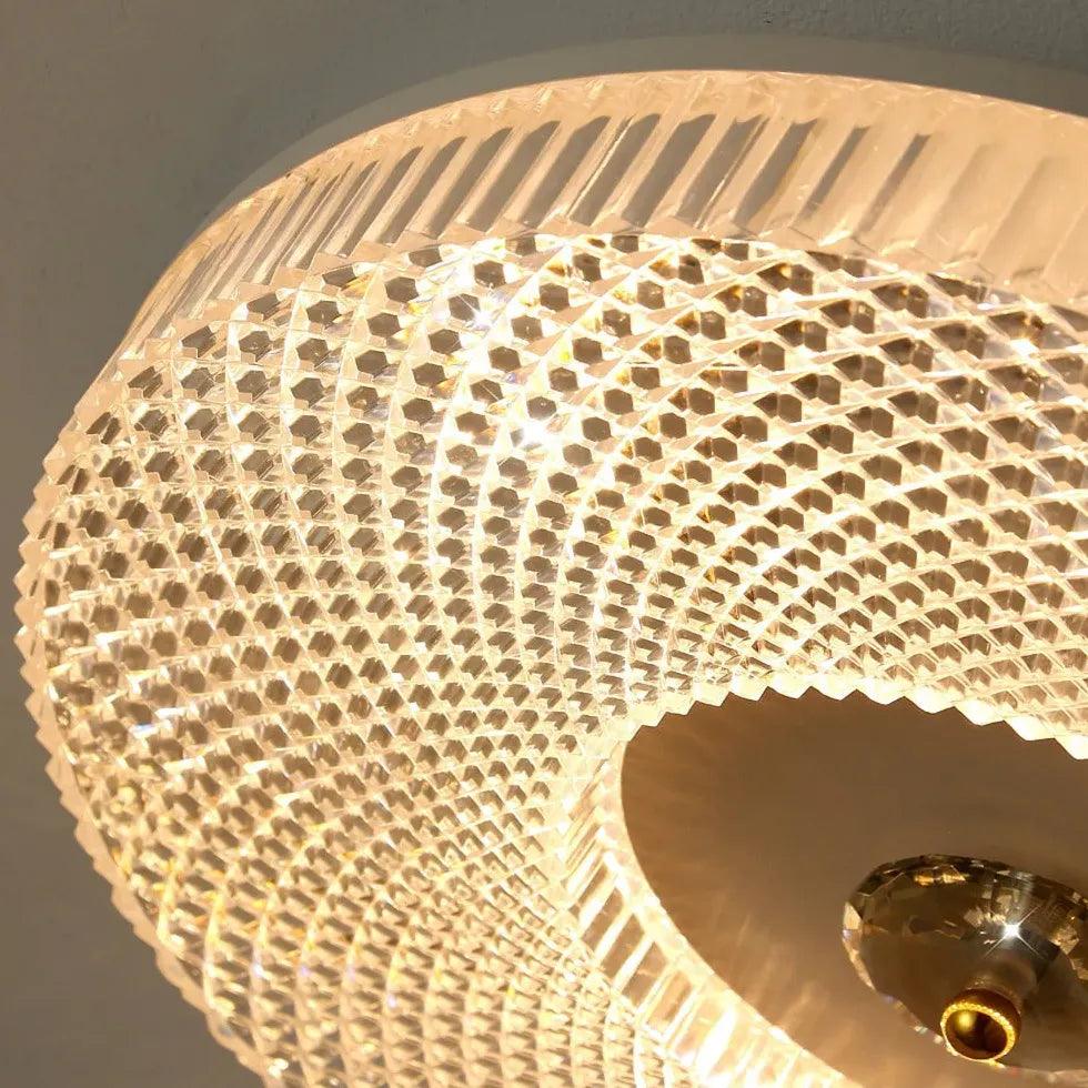 Radial Texture Ring Flush Ceiling Lights for Indoor Use - Rebooters