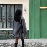 Womens Chic Double-Breasted Wool Jacket for Elegant Style - Rebooters