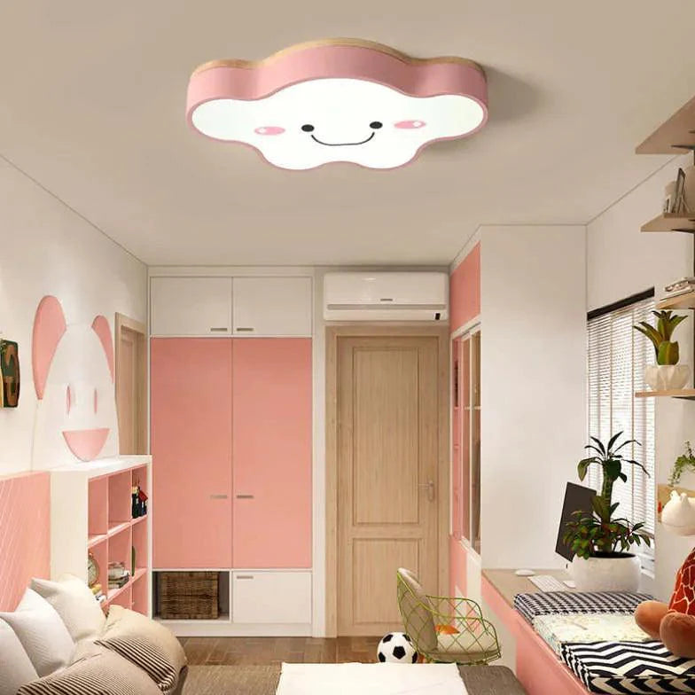 Cute Clouds Bedroom LED Flush Ceiling Lights for Kids Rooms - Rebooters