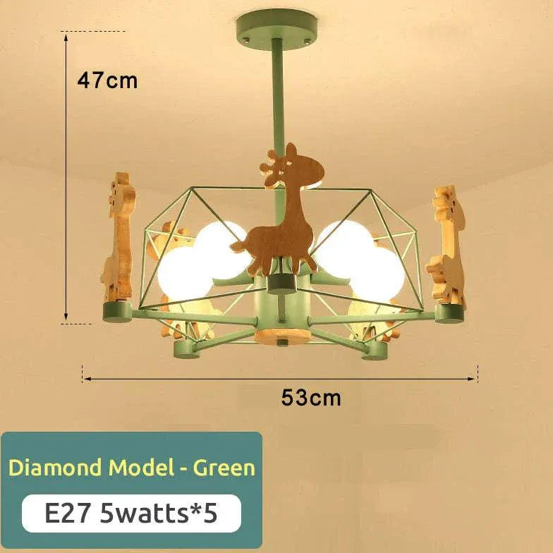 Giraffes Led Semi-flush Light Wood for Modern Spaces | Rebooters - Rebooters