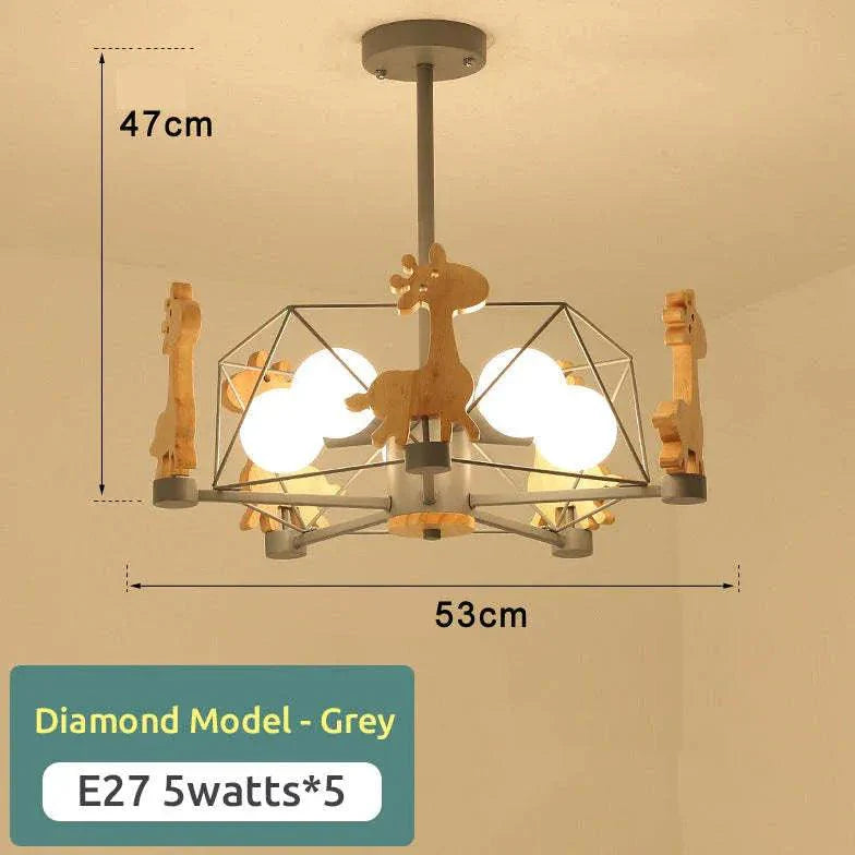 Giraffes Led Semi-flush Light Wood for Modern Spaces | Rebooters - Rebooters