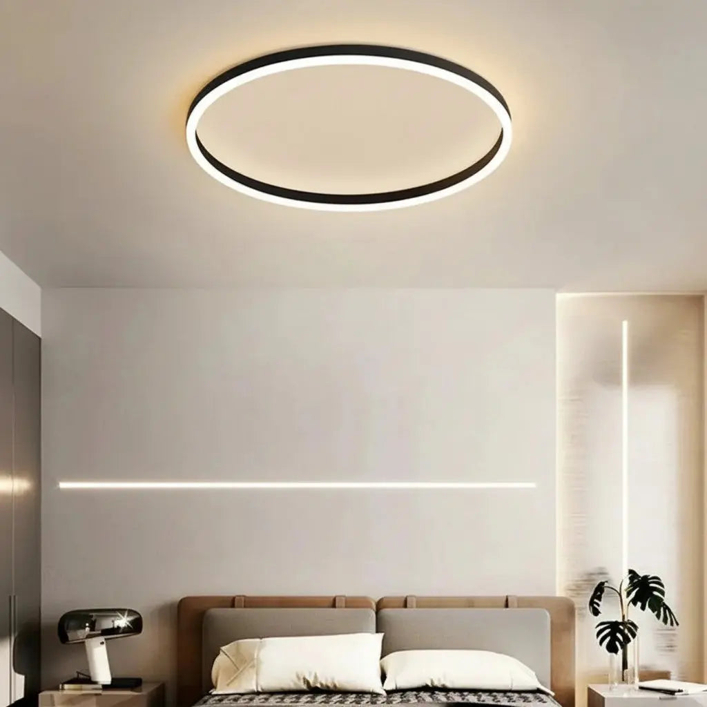Circular Hollow Modern LED Flush Ceiling Light - Rebooters