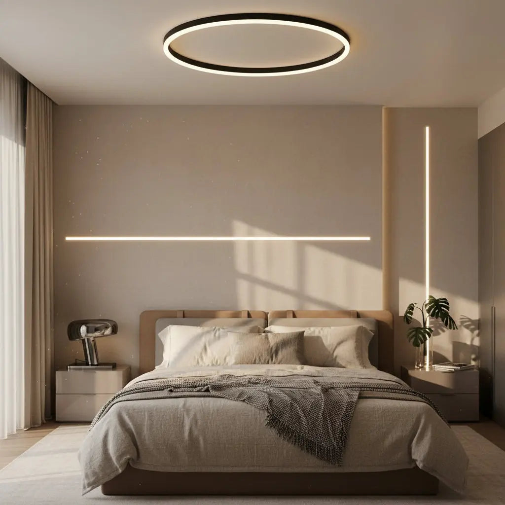 Circular Hollow Modern LED Flush Ceiling Light - Rebooters