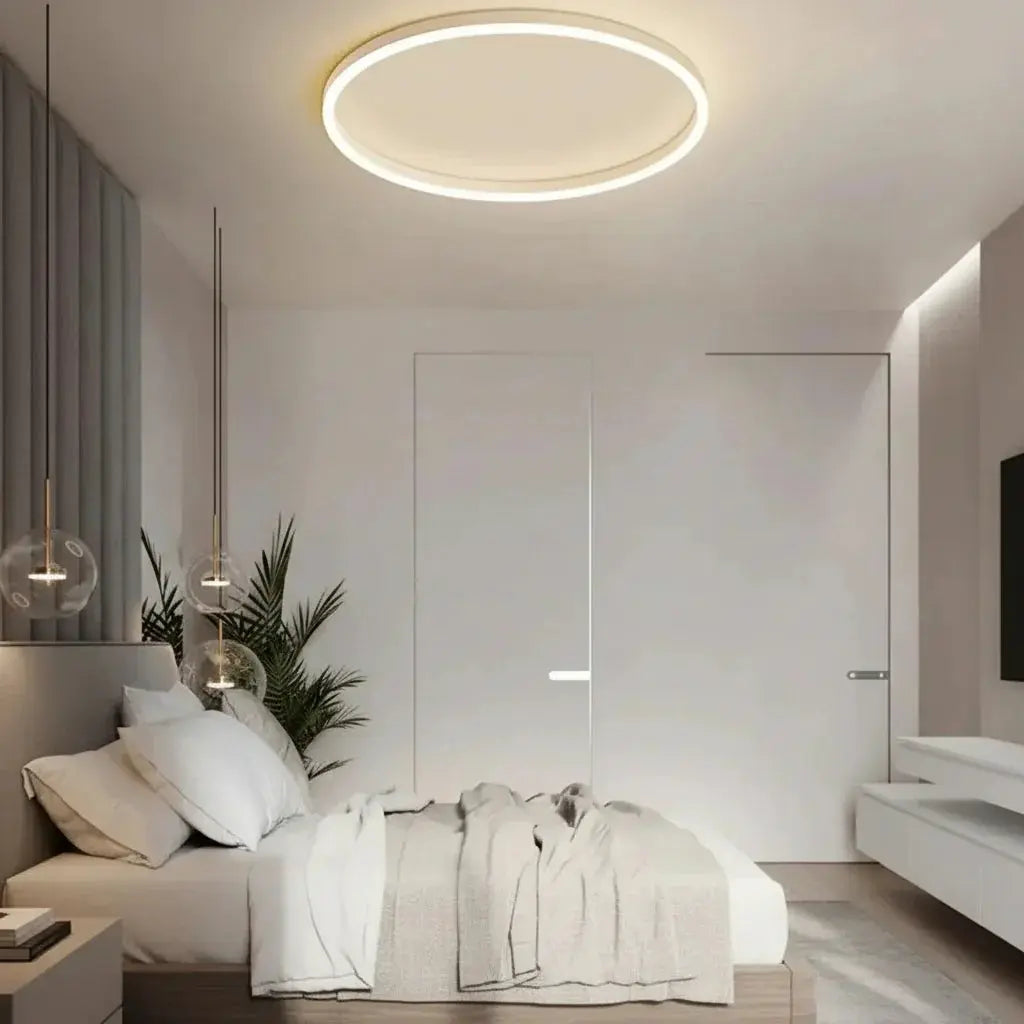 Circular Hollow Modern LED Flush Ceiling Light - Rebooters
