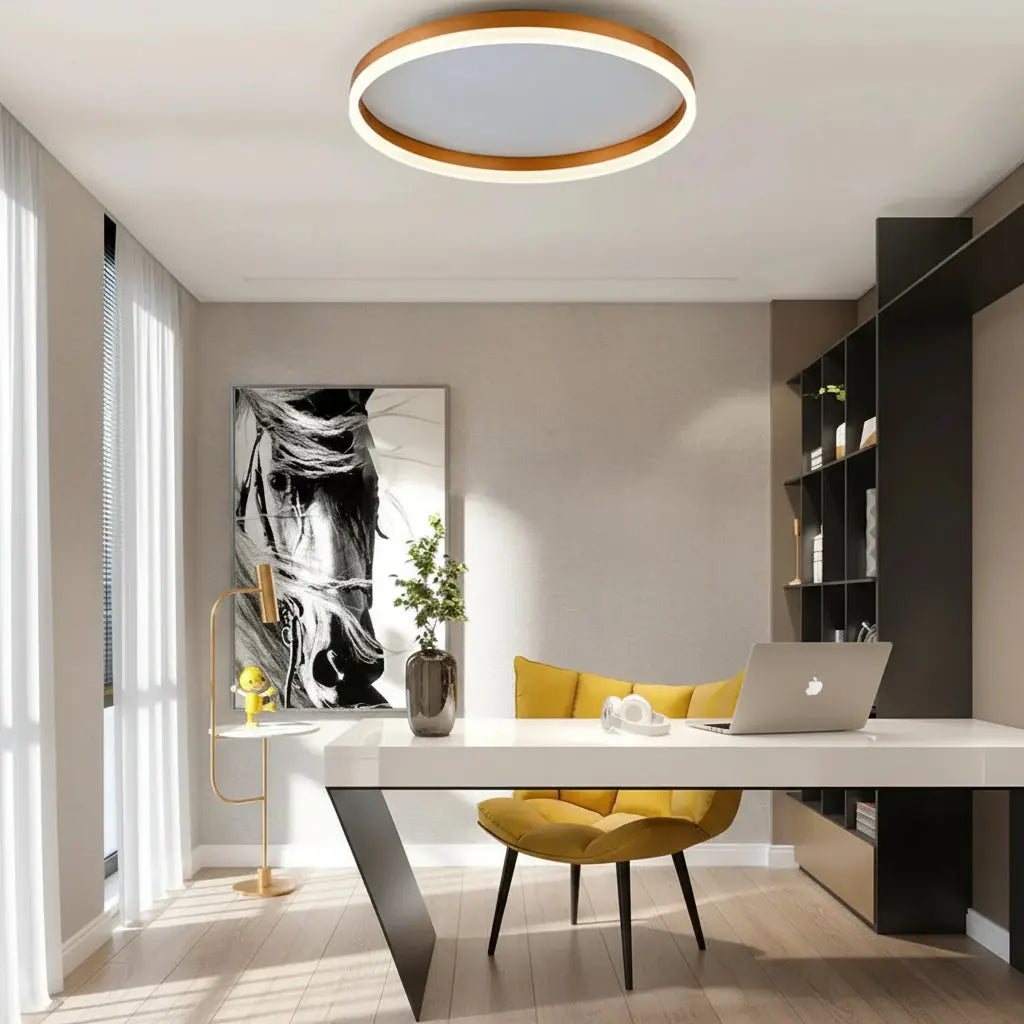 Circular Hollow Modern LED Flush Ceiling Light - Rebooters