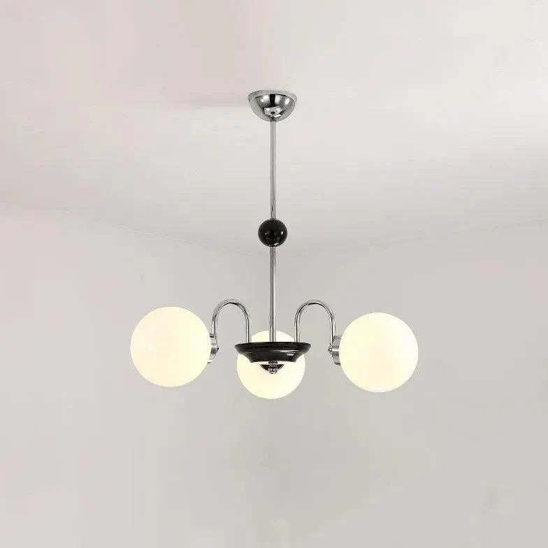 Adjustable White Glass Modern Chandelier for Stylish Lighting | Rebooters - Rebooters