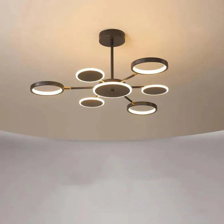 Multi-Ring Structure Black LED Pendant Light for Modern Homes | Rebooters - Rebooters